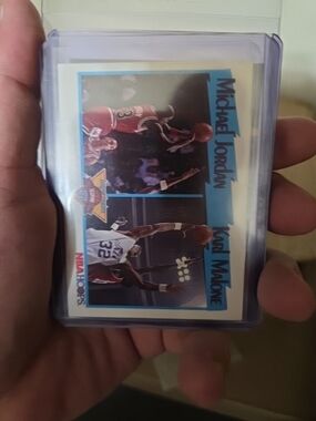 1991-92 NBA Hoops Michael Jordan & Karl Malone Basketball Card